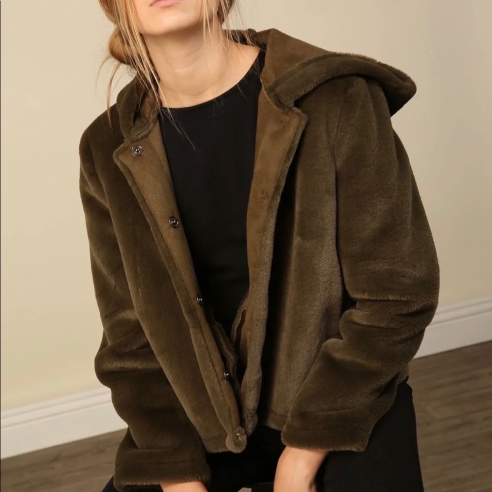 Line & Dot Andi reversible faux fur shearling jacket - Picture 2 of 13